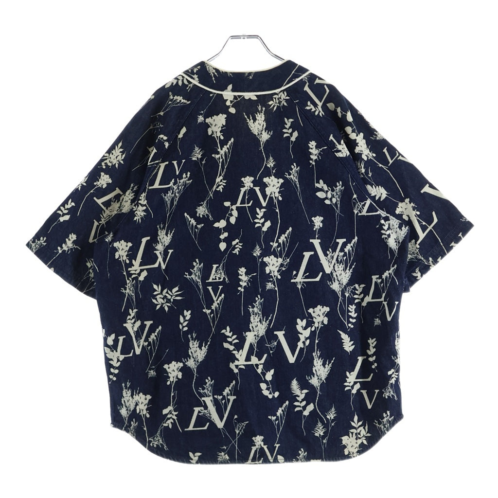 LOUIS VUITTON(ルイヴィトン) 20AW LVリーフ デニム ベースボール 半袖シャツ インディゴ RM202M VFV HJS15W