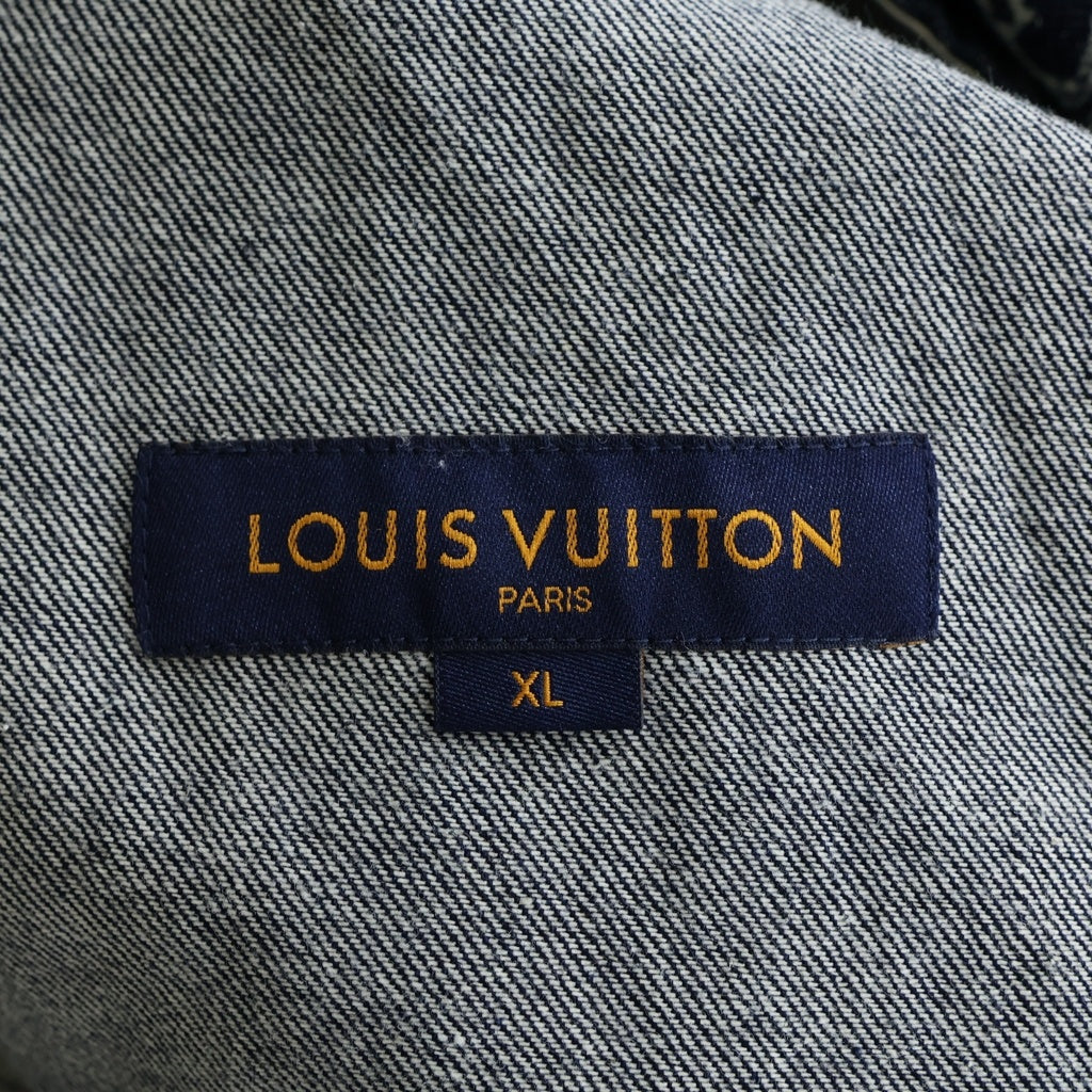 LOUIS VUITTON(ルイヴィトン) 20AW LVリーフ デニム ベースボール 半袖シャツ インディゴ RM202M VFV HJS15W