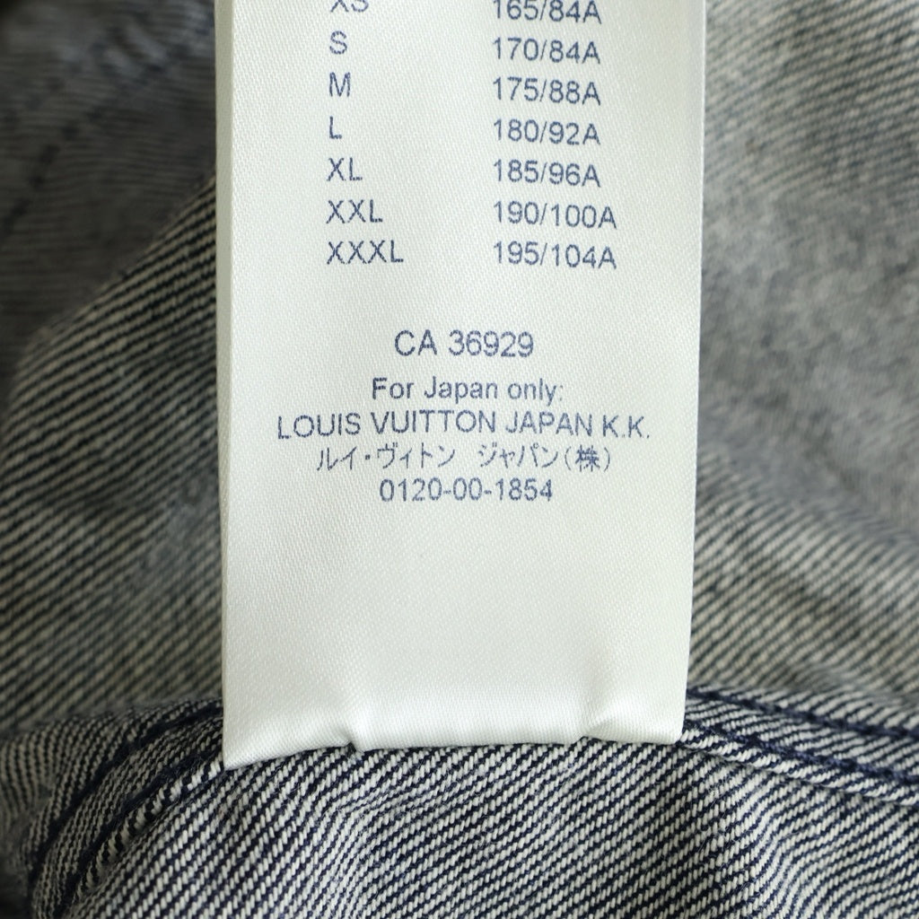 LOUIS VUITTON(ルイヴィトン) 20AW LVリーフ デニム ベースボール 半袖シャツ インディゴ RM202M VFV HJS15W