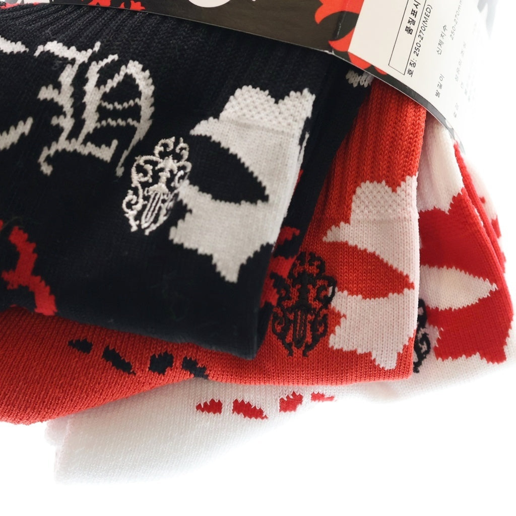 CHROME HEARTS(クロムハーツ) STENCIL SOCKS 3PK ステンシル ソックス 靴下 マルチ