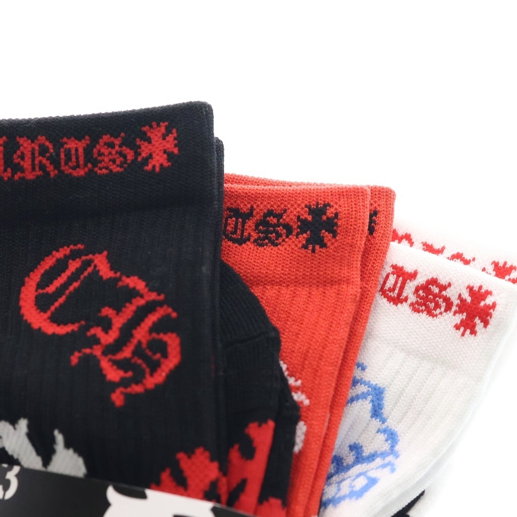 CHROME HEARTS(クロムハーツ) STENCIL SOCKS 3PK ステンシル ソックス 靴下 マルチ