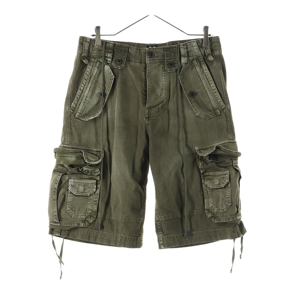 DOLCE & GABBANA(ドルチェアンドガッバーナ) 00S マルチポケット ボタンフライ カーゴハーフパンツ カーキ RP0852