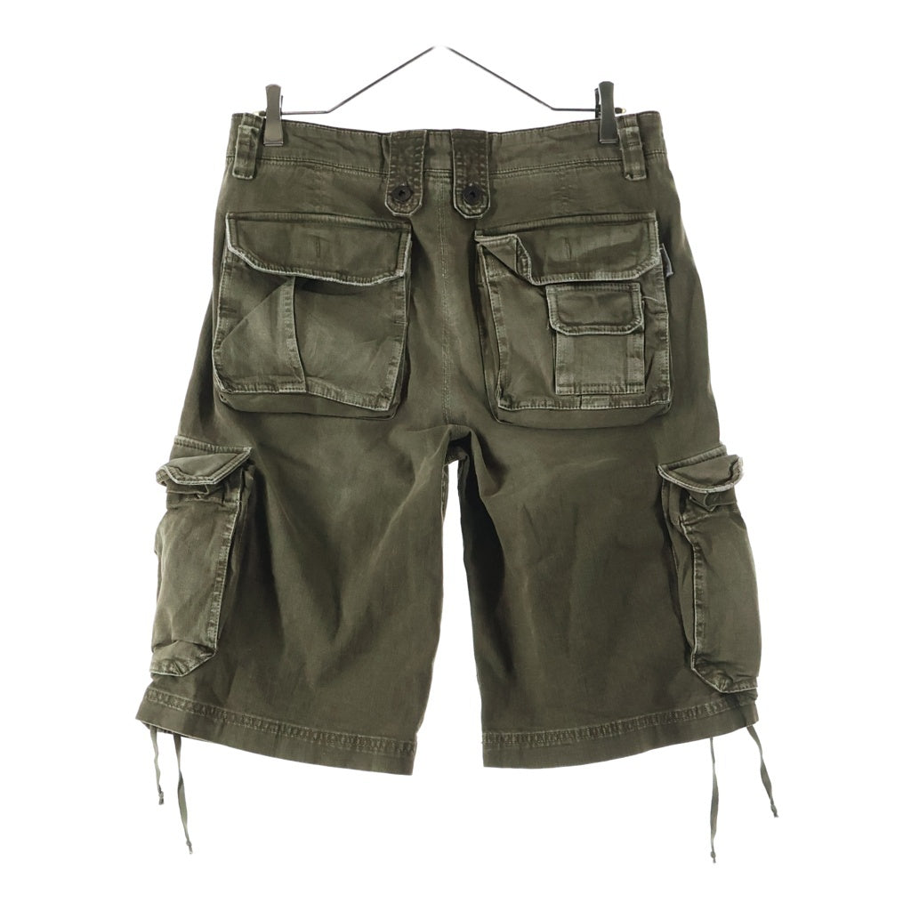 DOLCE & GABBANA(ドルチェアンドガッバーナ) 00S マルチポケット ボタンフライ カーゴハーフパンツ カーキ RP0852