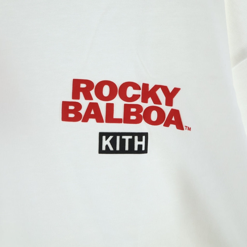 KITH(キス) ×ROCKY ロッキー ラバープリントデザイン クルーネック カットソー 長袖Tシャツ ホワイト KH030158