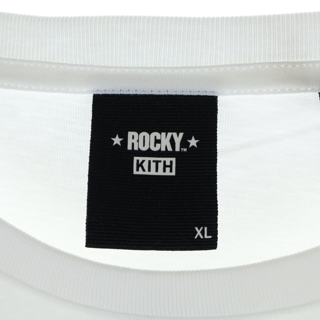 KITH(キス) ×ROCKY ロッキー ラバープリントデザイン クルーネック カットソー 長袖Tシャツ ホワイト KH030158