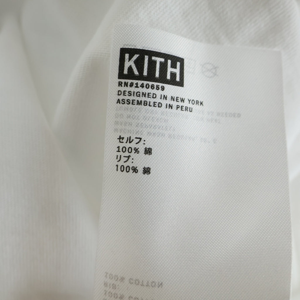 KITH(キス) ×ROCKY ロッキー ラバープリントデザイン クルーネック カットソー 長袖Tシャツ ホワイト KH030158