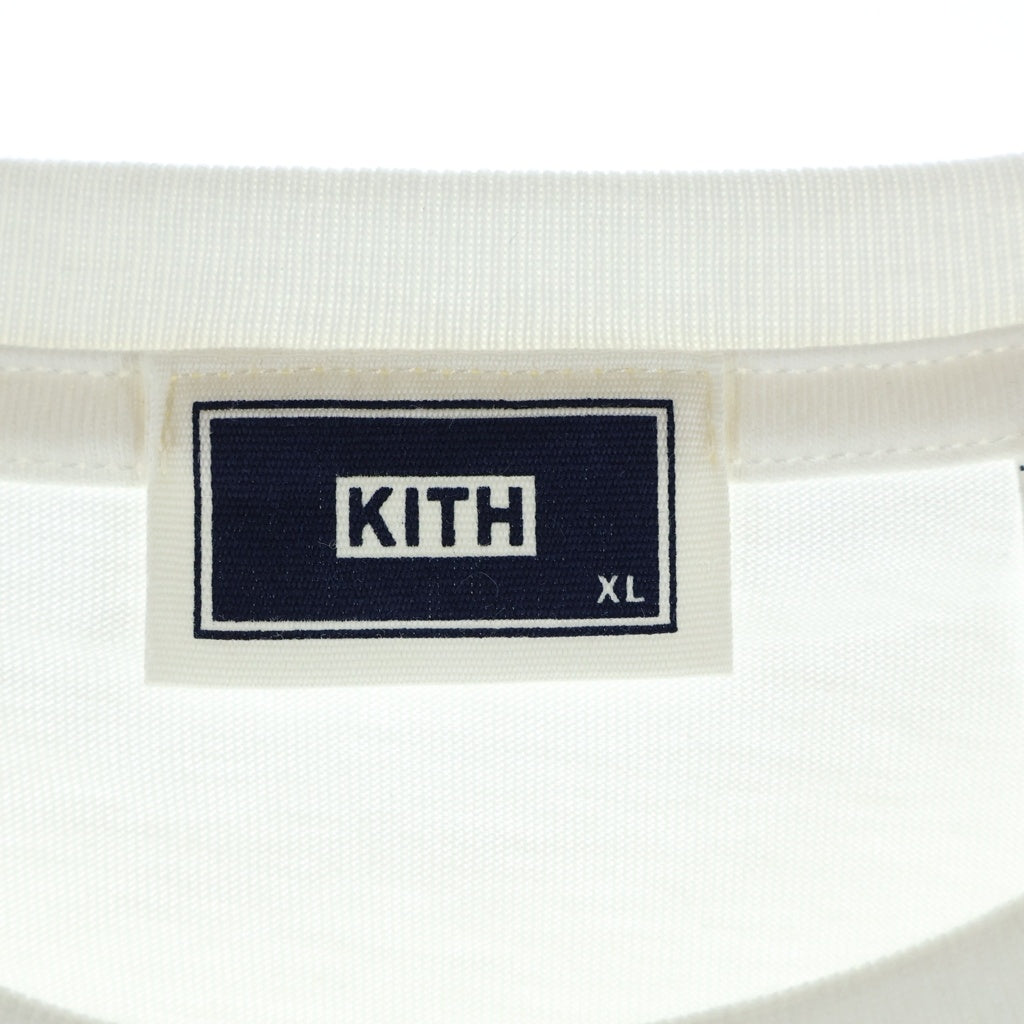KITH(キス) フロントロゴデザイン クルーネック カットソー 半袖Tシャツ ホワイト KH3826-101
