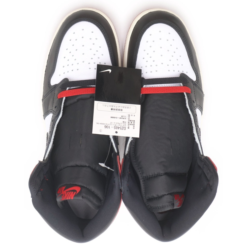 NIKE(ナイキ) AIR JORDAN 1 RETRO HIGH OG BLACK TOE REIMAGINED エアジョーダン1 ブラックトゥ つま黒 リイマジンド ハイカットスニーカー US10/28cm DZ5485-106