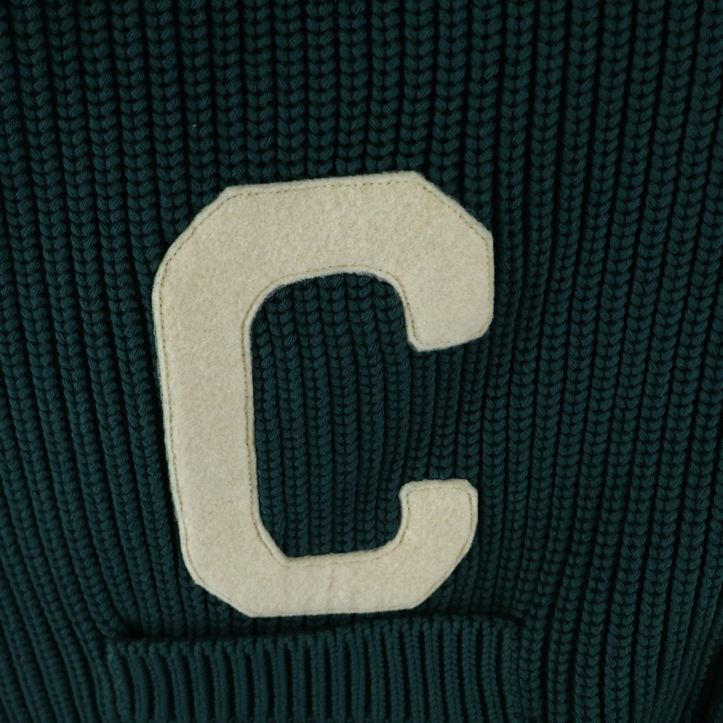 CELINE(セリーヌ) College Cotton Cardigan Forest カレッジ コットン カーディガン フォレスト グリーン 2AD70192W.31FE