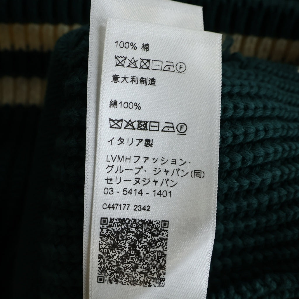 CELINE(セリーヌ) College Cotton Cardigan Forest カレッジ コットン カーディガン フォレスト グリーン 2AD70192W.31FE