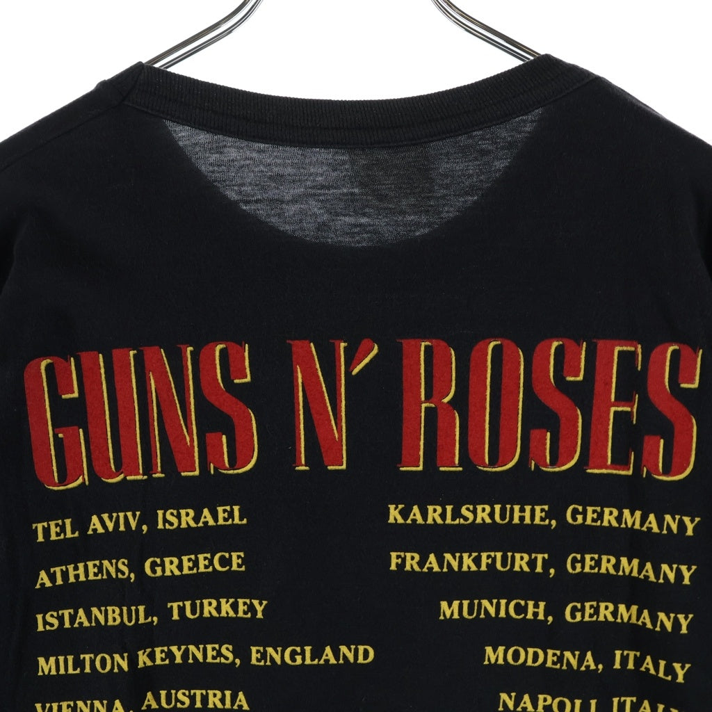VINTAGE(ヴィンテージ) Guns N' Roses BAD APPELES ガンズアンドローゼス バッドアップル 両面プリント半袖Tシャツ カットソー ブラック