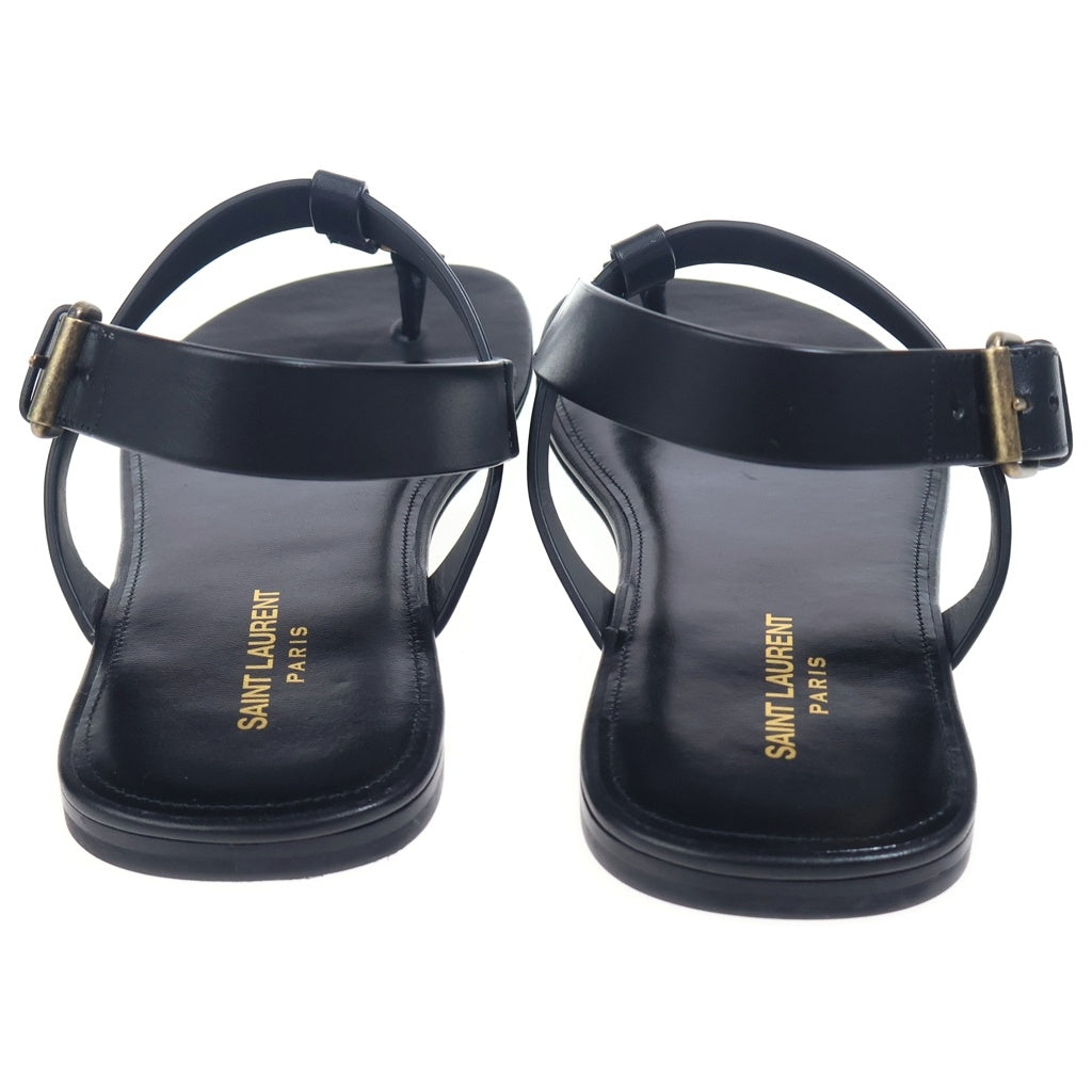 SAINT LAURENT PARIS(サンローランパリ) Cassandra Flat Sandals カサンドラ フラットサンダル ブラック 659817AAGKK1000
