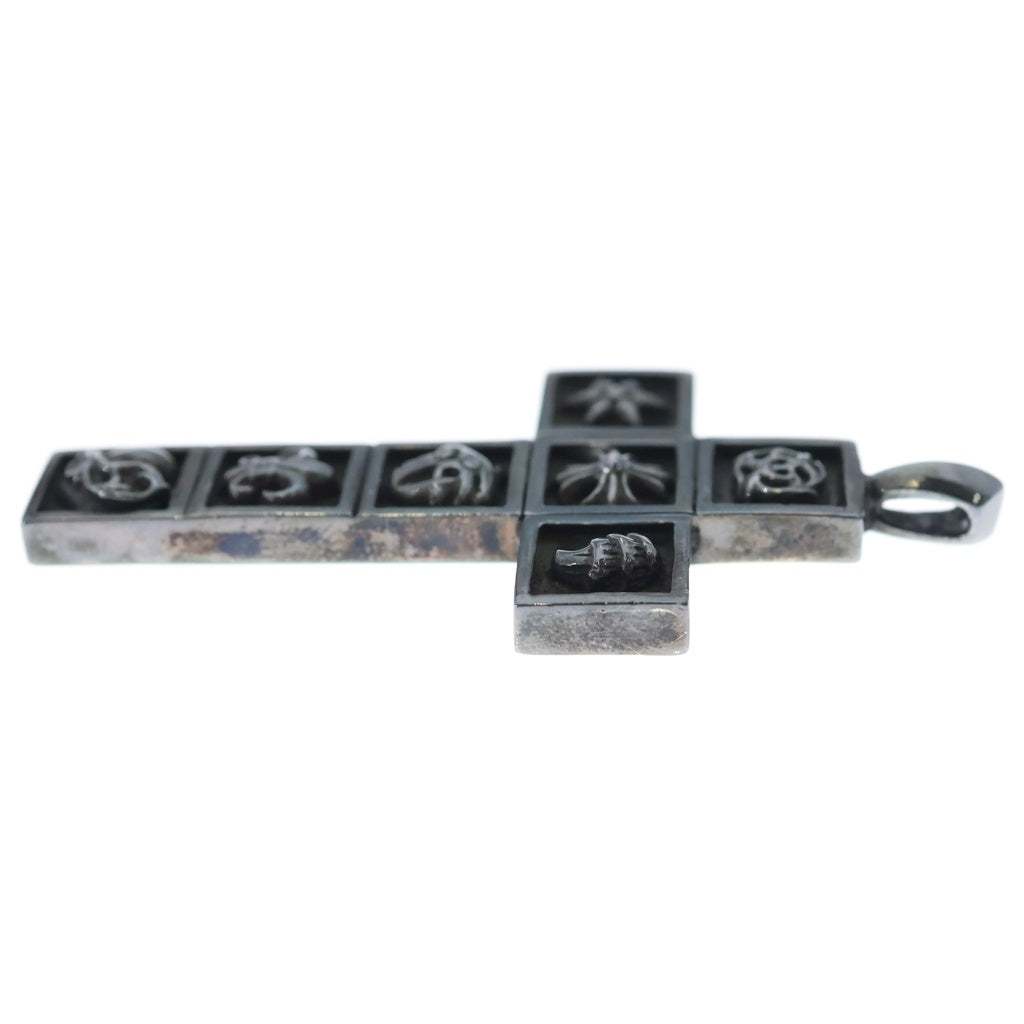 CHROME HEARTS(クロムハーツ) FRMD CRS マルチフレームドクロス ペンダント シルバーネックレストップ