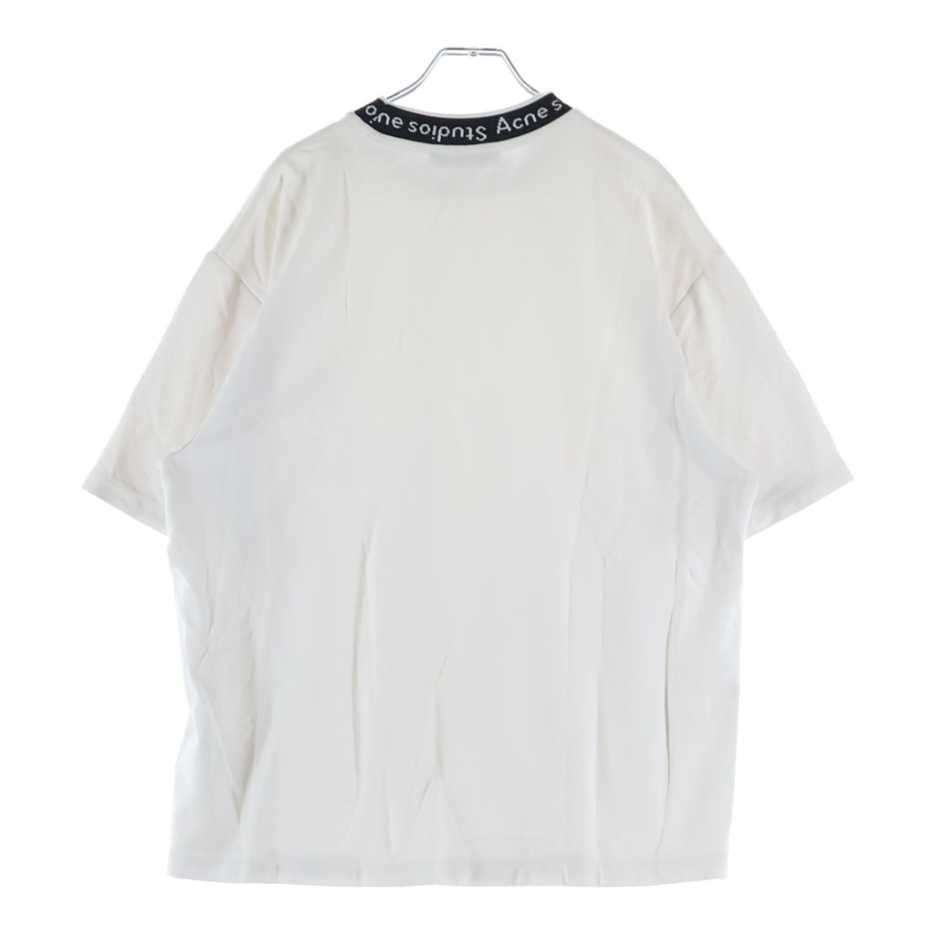 Acne Studios(アクネ ストゥディオズ) XTORR LOGO RIB エクスター ネックロゴ 半袖Tシャツ ホワイト BL0221