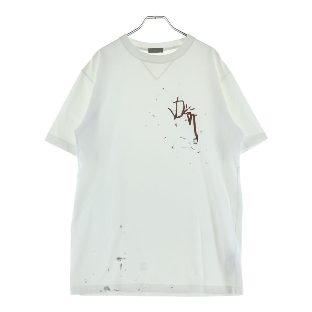 DIOR(ディオール) 22AW×Travis Scott Cactus Jack トラビススコット カクタスジャック 刺繍デザイン 半袖Tシャツ カットソー ホワイト 283J685B0554