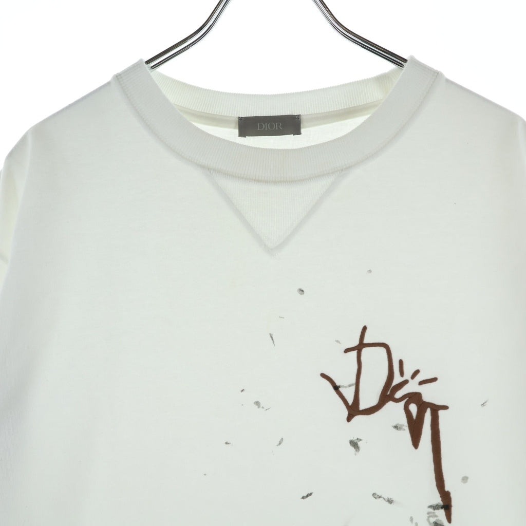 DIOR(ディオール) 22AW×Travis Scott Cactus Jack トラビススコット カクタスジャック 刺繍デザイン 半袖Tシャツ カットソー ホワイト 283J685B0554