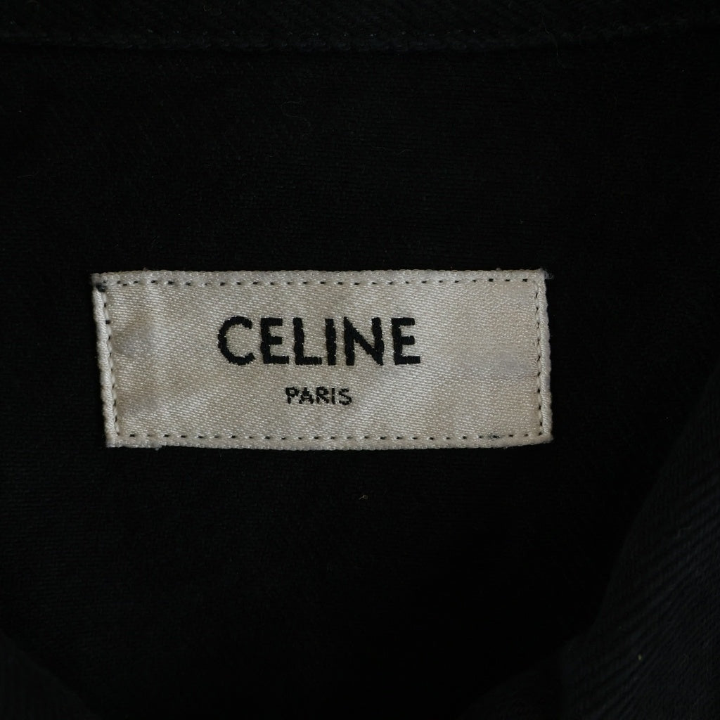CELINE(セリーヌ) 22SS スタッズ装飾 カットオフ デニムベスト ブラック 2Q438626Q