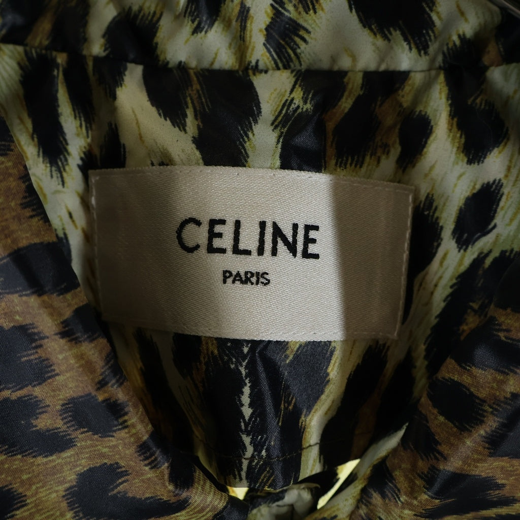 CELINE(セリーヌ) レオパード ナイロンジャケット ブルゾン ブラウン 2W181853I
