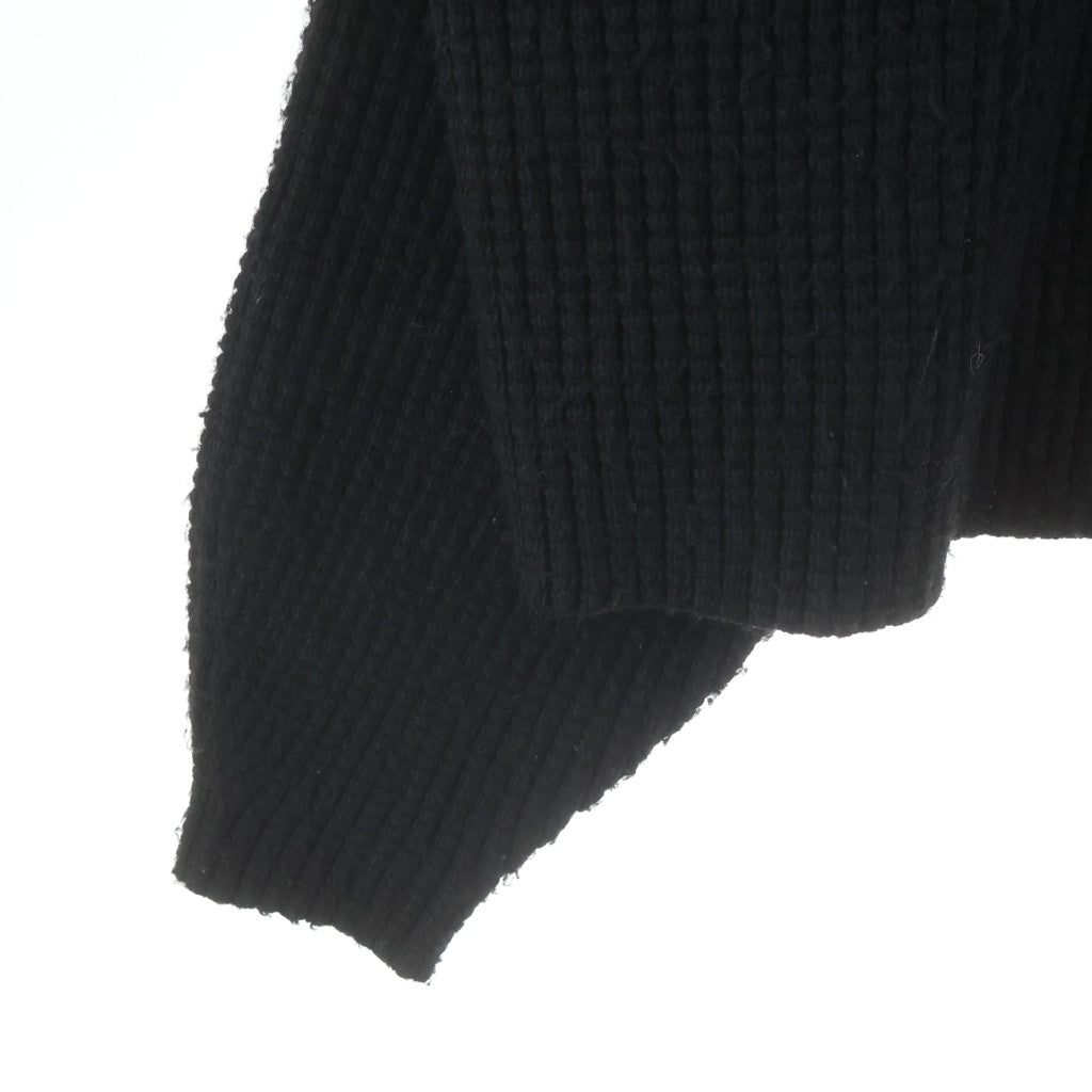 FEAR OF GOD ESSENTIALS(フィアオブゴッド エッセンシャルズ) Heavy Waffle Cardigan ヘビーワッフル カーディガン ニット ブラック