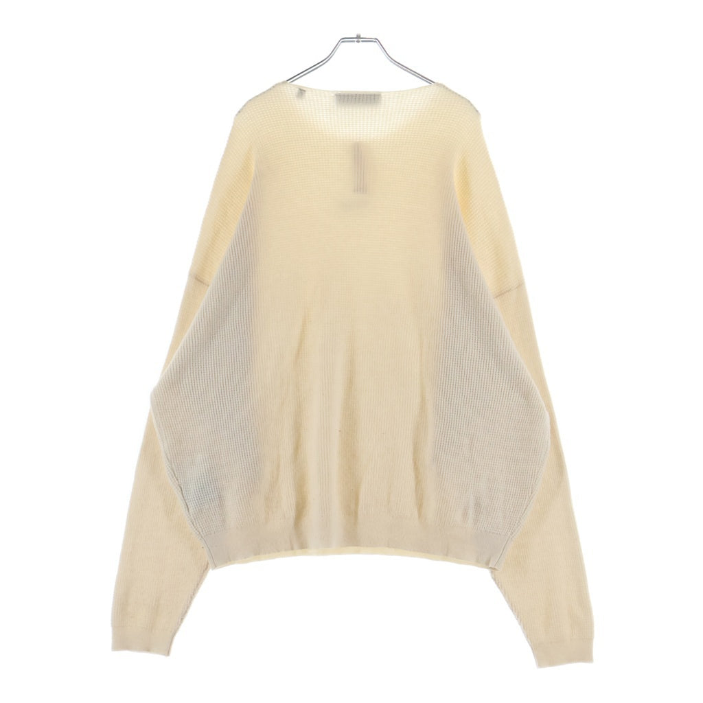 FEAR OF GOD ESSENTIALS(フィアオブゴッド エッセンシャルズ) ヘンリーネック ワッフル 長袖Tシャツ カットソー アイボリー