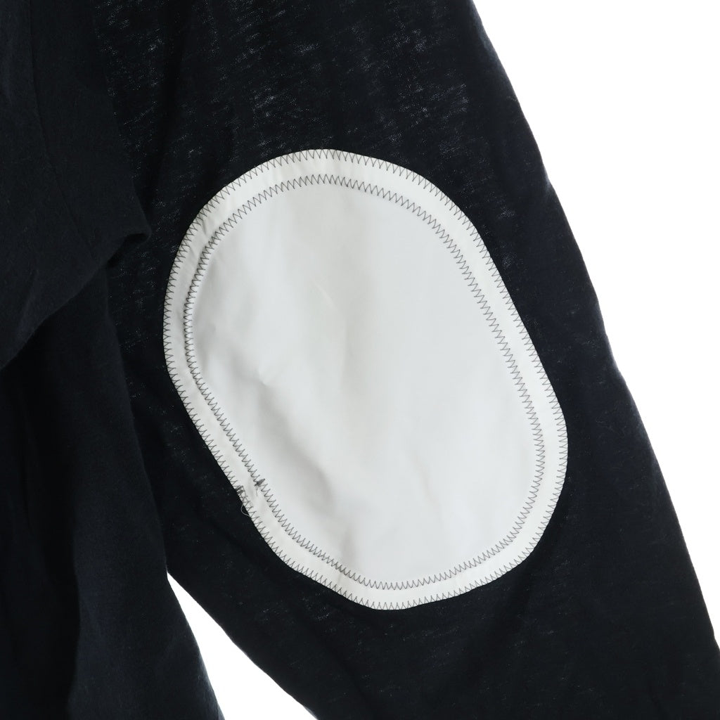kolor(カラー) レイヤードデザイン コットン 長袖シャツ ブルー/ブラック 26CSM-T02202