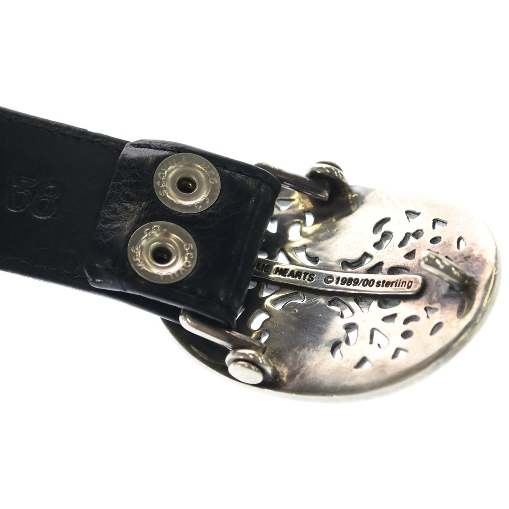 CHROME HEARTS(クロムハーツ) OVAL CROSS STRAP1.5クラシックオーバルクロスバックル レザーベルト シルバー