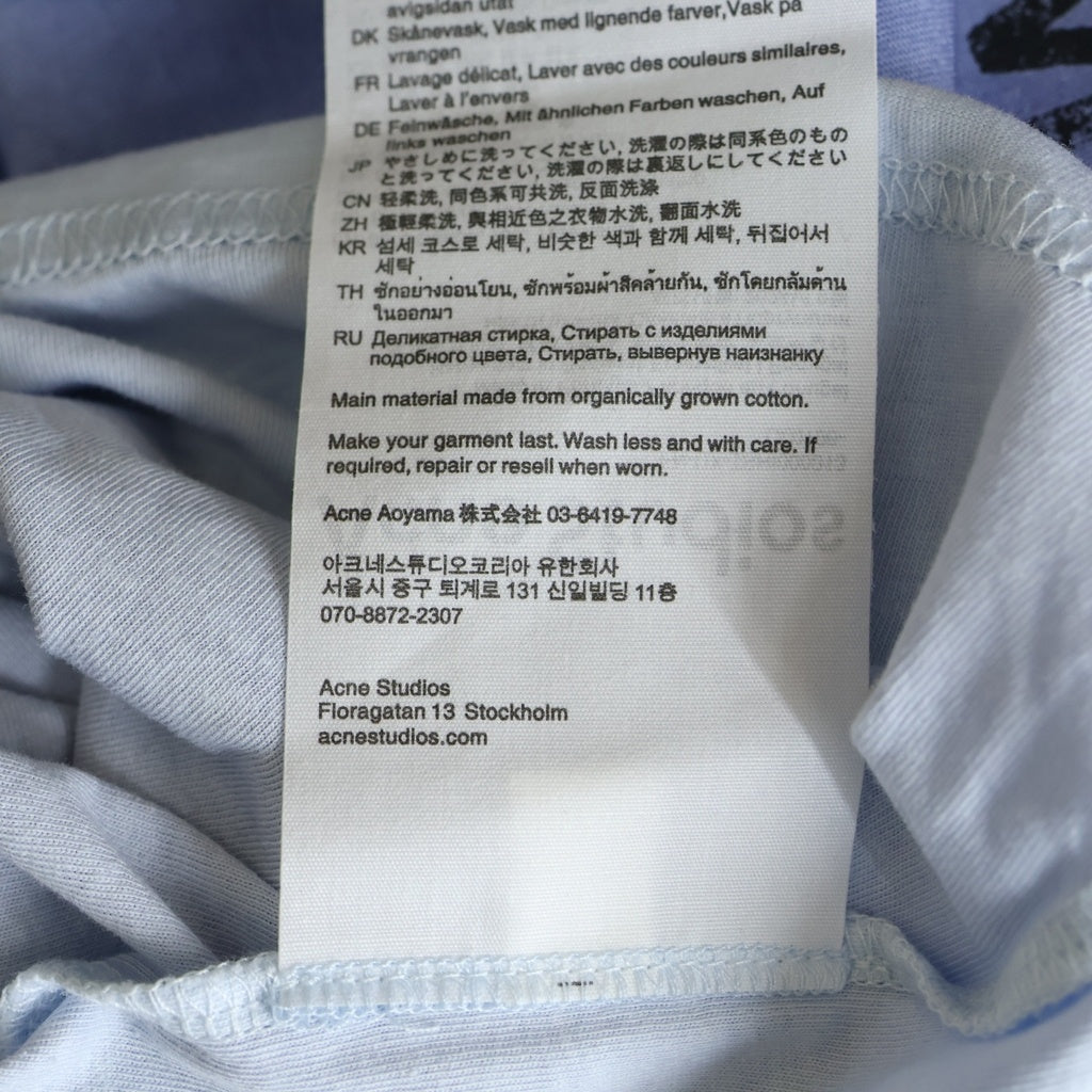 Acne Studios(アクネ ストゥディオズ) 1996 フロントロゴプリント 半袖Tシャツ カットソー ブルー FN-UX-TSHI000013