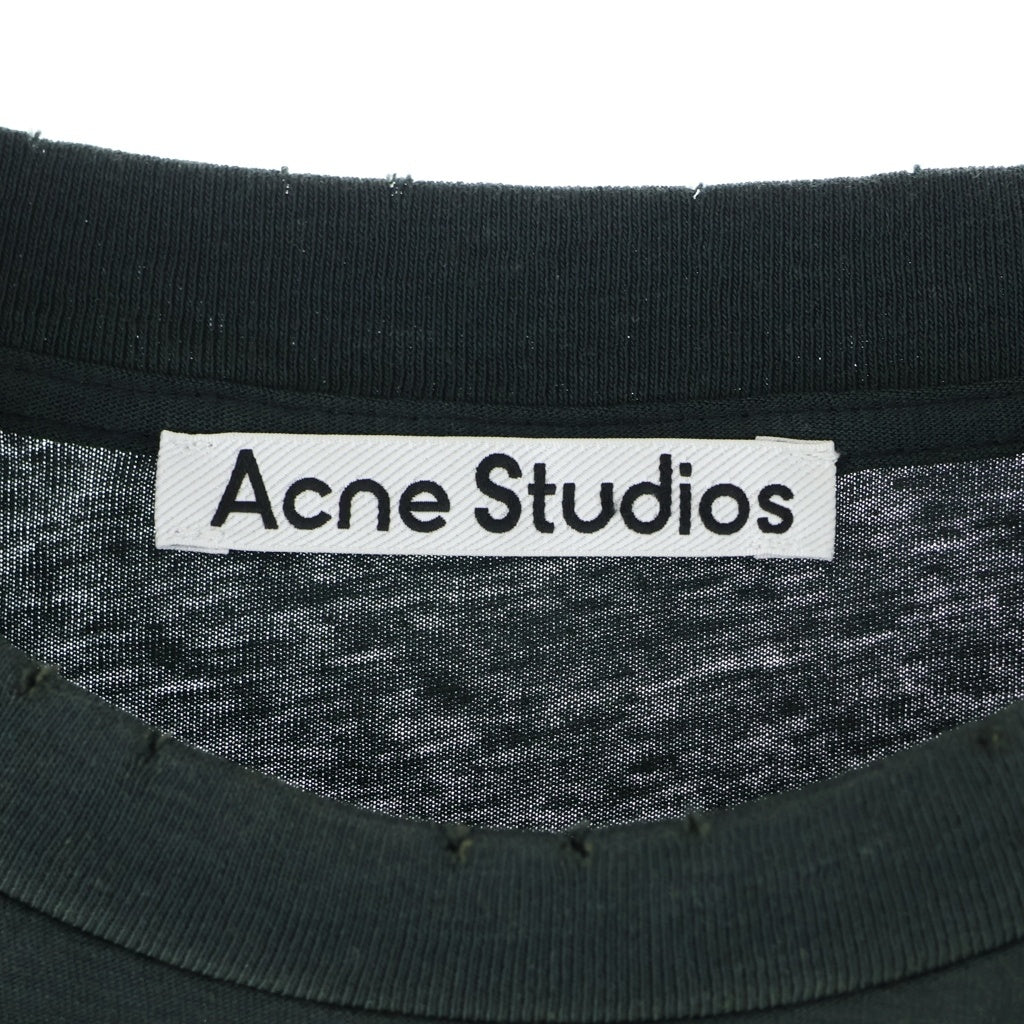 Acne Studios(アクネ ストゥディオズ) 1996 フロントロゴプリント 長袖Tシャツ カットソー ブラック FN-UX-TSHI000013