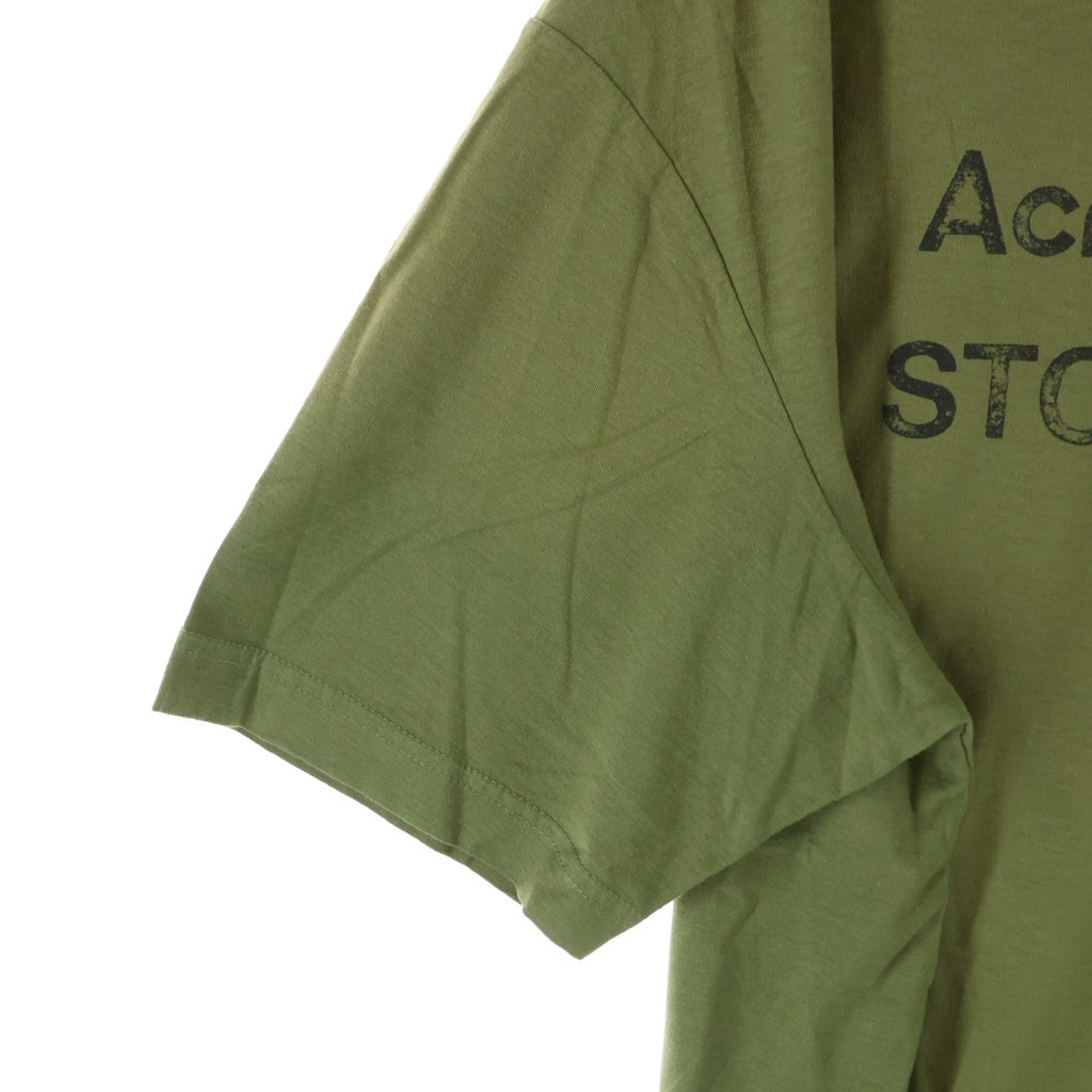 Acne Studios(アクネ ストゥディオズ) 1996 フロントロゴプリント 半袖Tシャツ カットソー カーキ FN-UX-TSHI000013