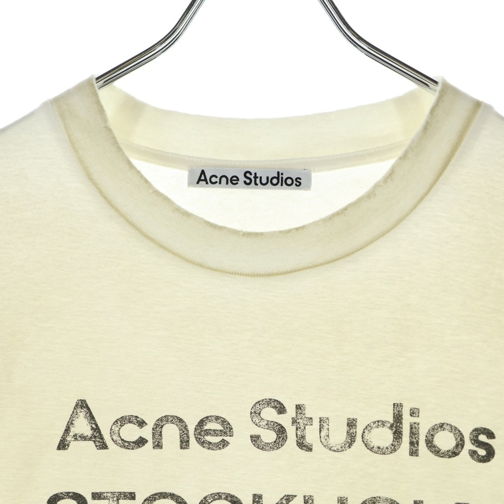 Acne Studios(アクネ ストゥディオズ) 1996 フロントロゴプリント 半袖Tシャツ カットソー ホワイト FN-UX-TSHI000013