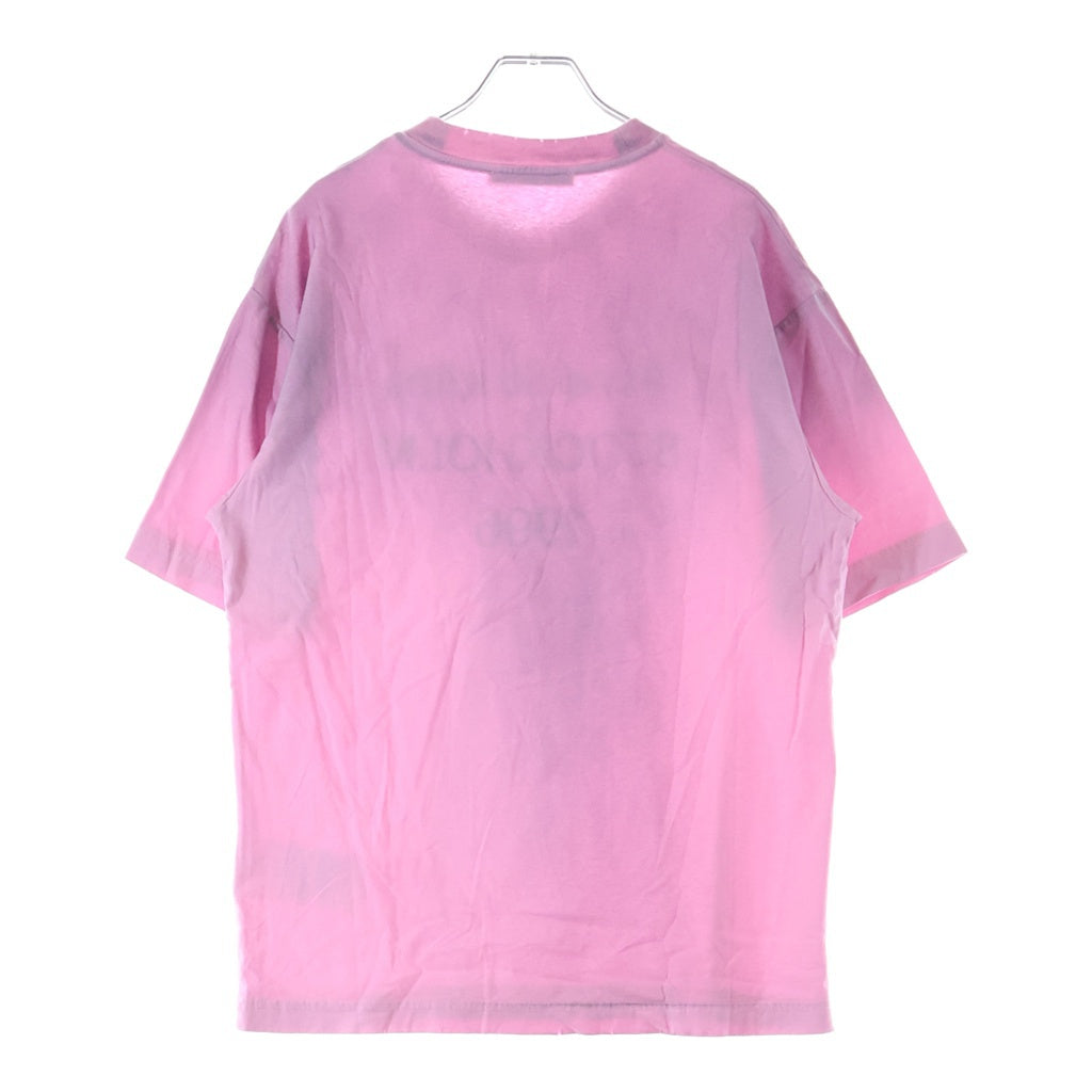 Acne Studios(アクネ ストゥディオズ) 1996 フロントロゴプリント 半袖Tシャツ カットソー ピンク FN-UX-TSHI000013