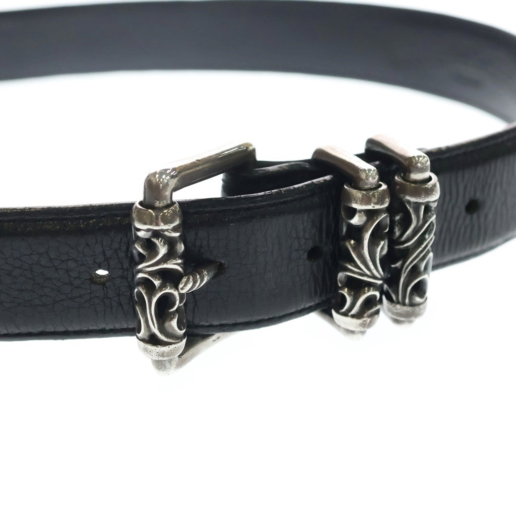 CHROME HEARTS(クロムハーツ) BLT ROLLER 3PC1.5inch 3PCローラーバックル レザーベルト シルバー BCA357