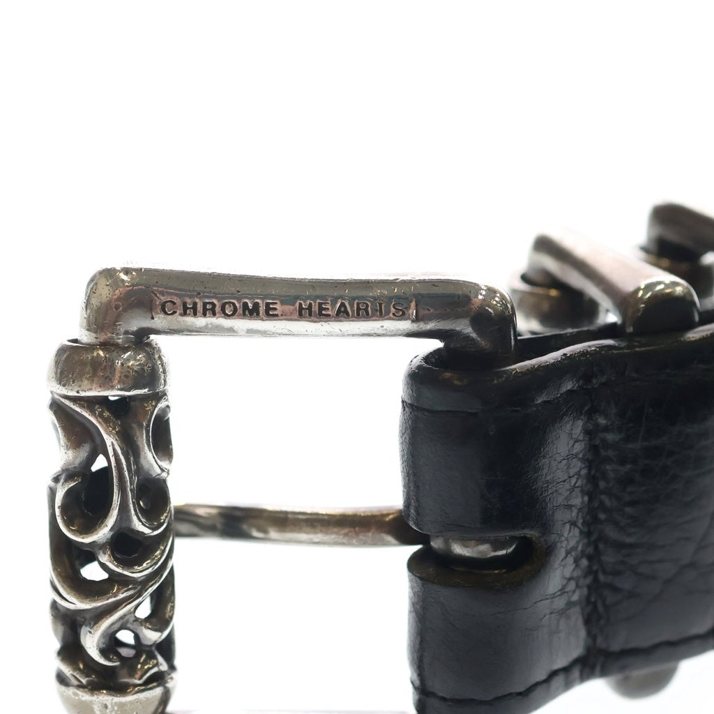CHROME HEARTS(クロムハーツ) BLT ROLLER 3PC1.5inch 3PCローラーバックル レザーベルト シルバー BCA357