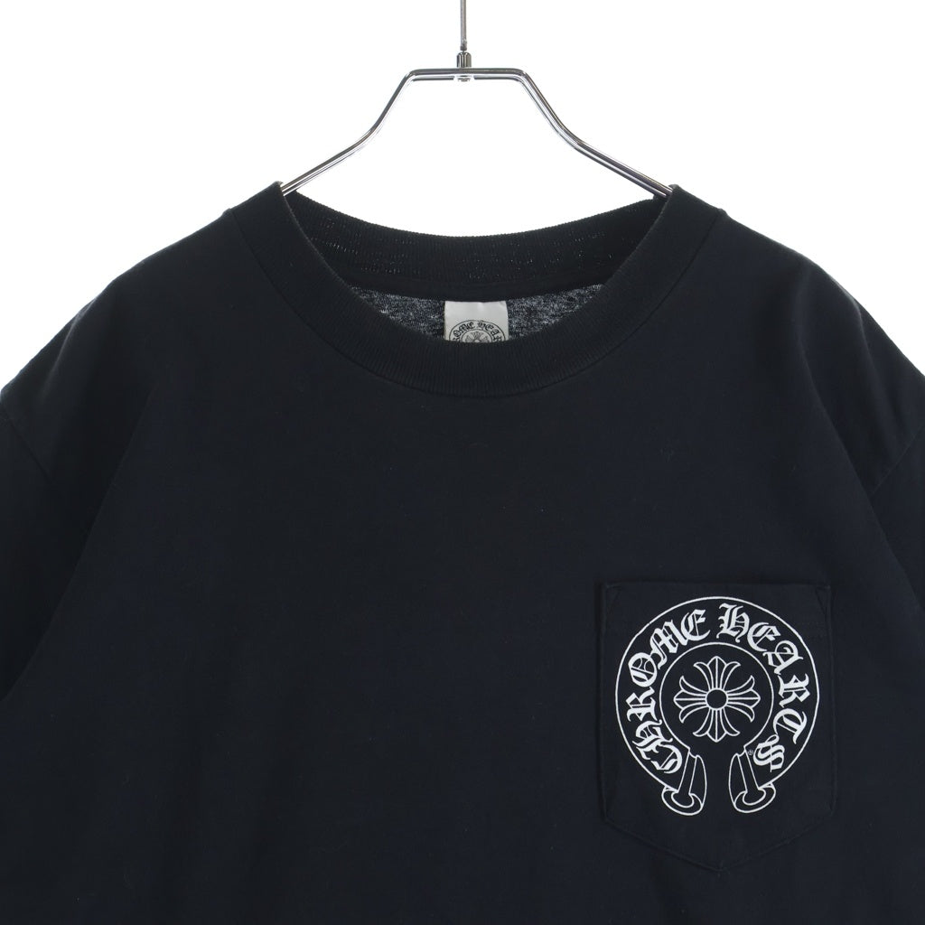 CHROME HEARTS(クロムハーツ) OLD Scroll Label Horseshoe Tee スクロールラベル ホースシュー スタープリント 半袖Tシャツ カットソー ブラック