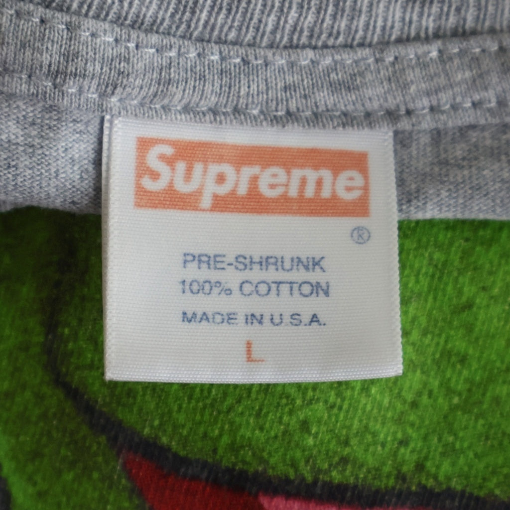 SUPREME(シュプリーム) 08SS Kermit The Frog Tee カーミット ザ フロッグ プリント半袖Tシャツ グレー