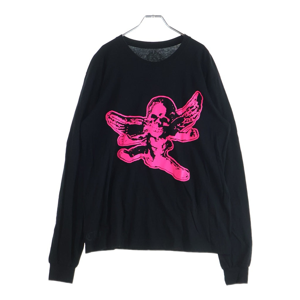 CHROME HEARTS(クロムハーツ) FOTI MISS LERLENE TEE フォティ ミスラーレン プリント長袖Tシャツ カットソー ブラック/ピンク
