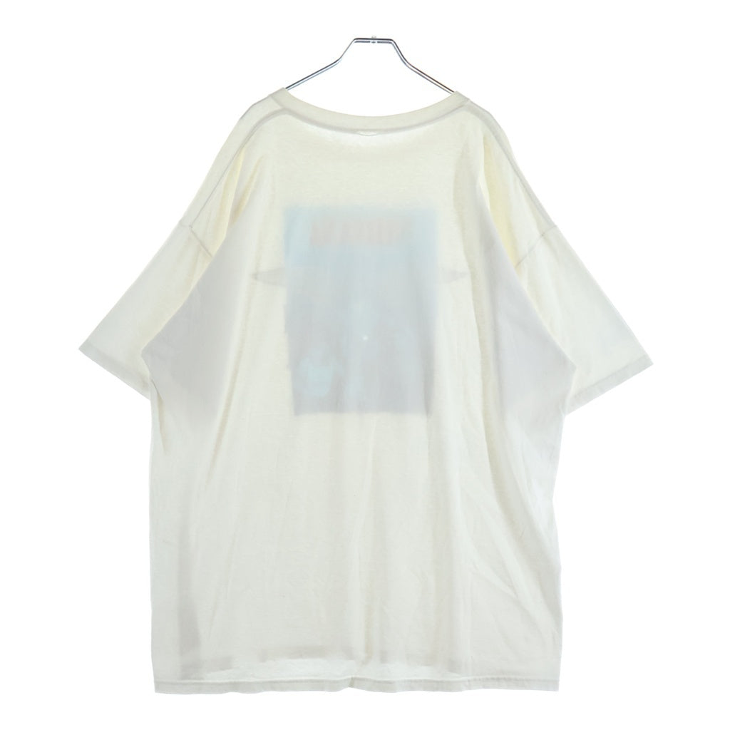 VINTAGE(ヴィンテージ) 00s NIRVANA BLUE BAR TEE ニルヴァーナ カートコバーン フロントプリント半袖Tシャツ カットソー ホワイト