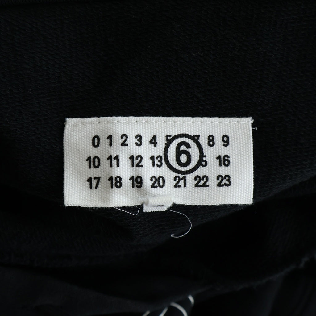 Maison Martin Margiela(メゾンマルタンマルジェラ) Numbered Print Pullover Hoodie ナンバリングプリントプルオーバーパーカー フーディー ブラック SH0GU0035