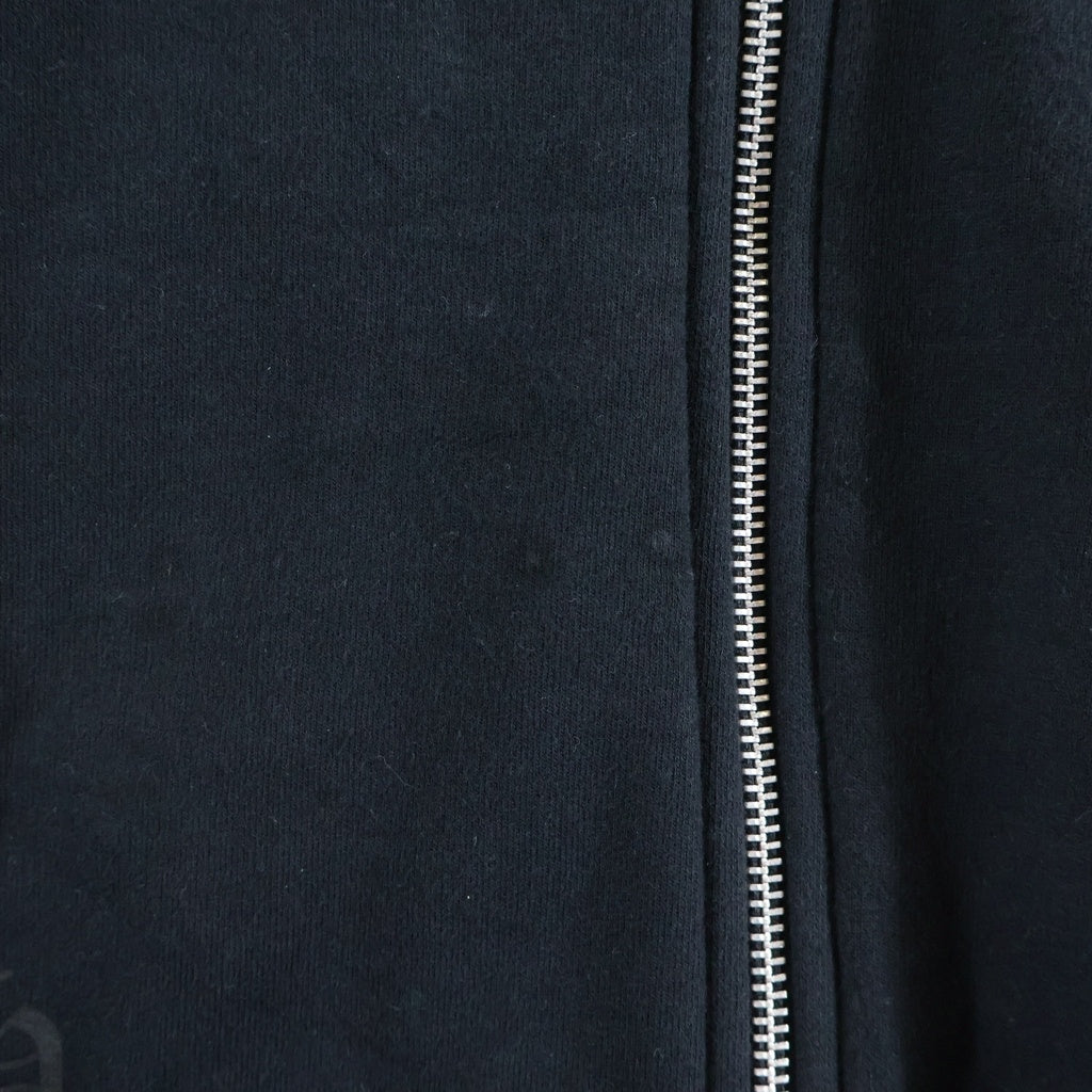 CHROME HEARTS(クロムハーツ) SWTSHRT HD ZIP 袖ロゴ フーディー ジップアップパーカー ブラック