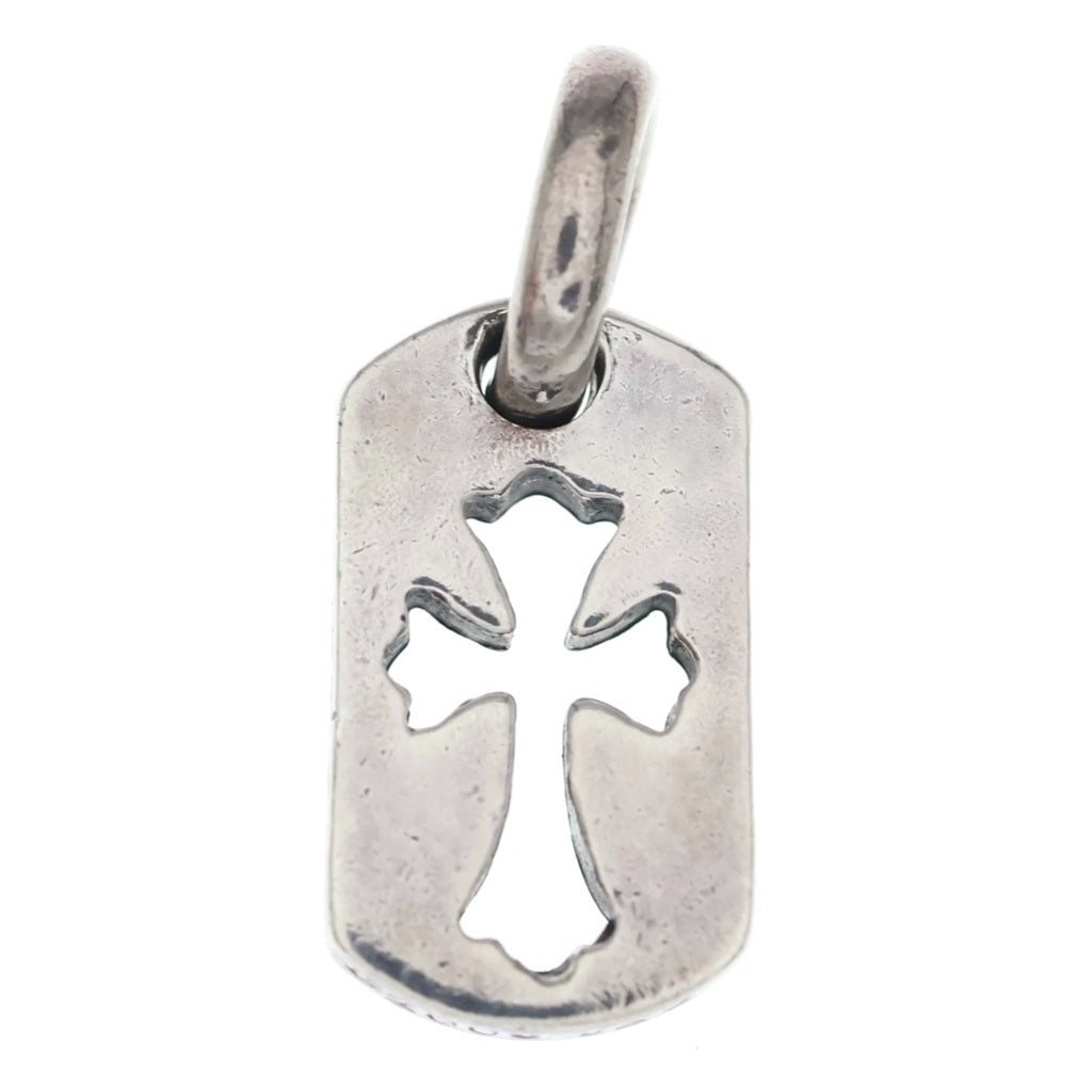 CHROME HEARTS(クロムハーツ) DT TNY CO CRS タイニーカットアウトクロスドッグタグ チャーム ペンダントトップ シルバー BCA252