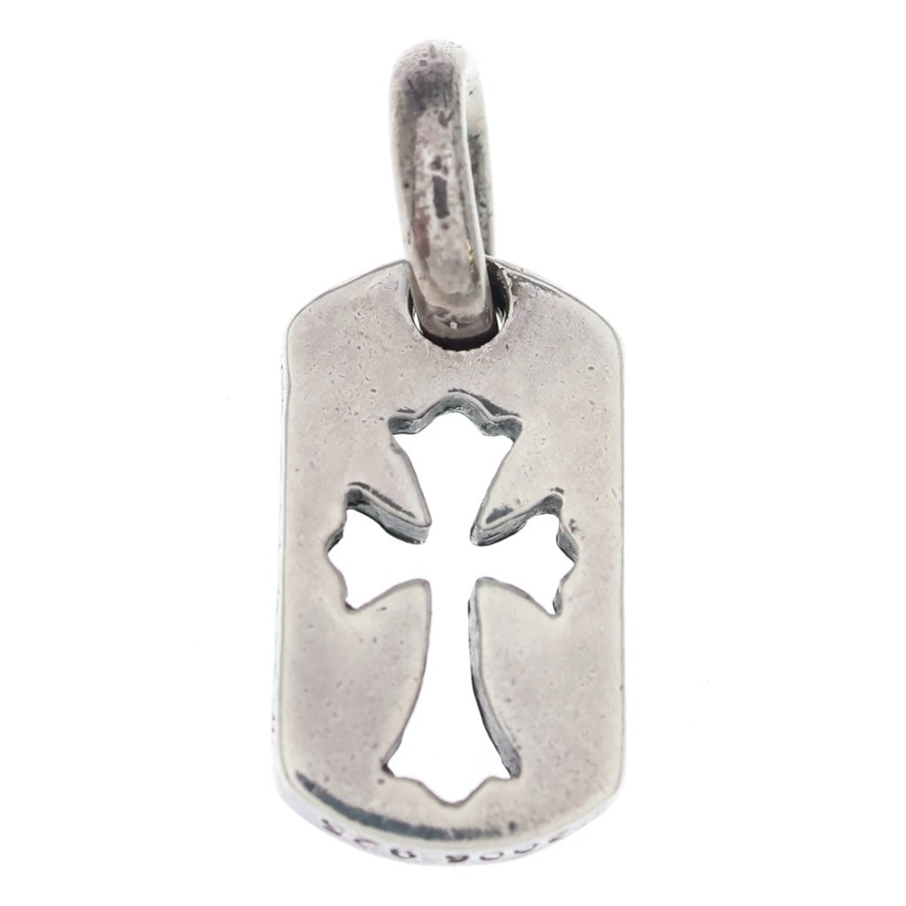 CHROME HEARTS(クロムハーツ) DT TNY CO CRS タイニーカットアウトクロスドッグタグ チャーム ペンダントトップ シルバー BCA252