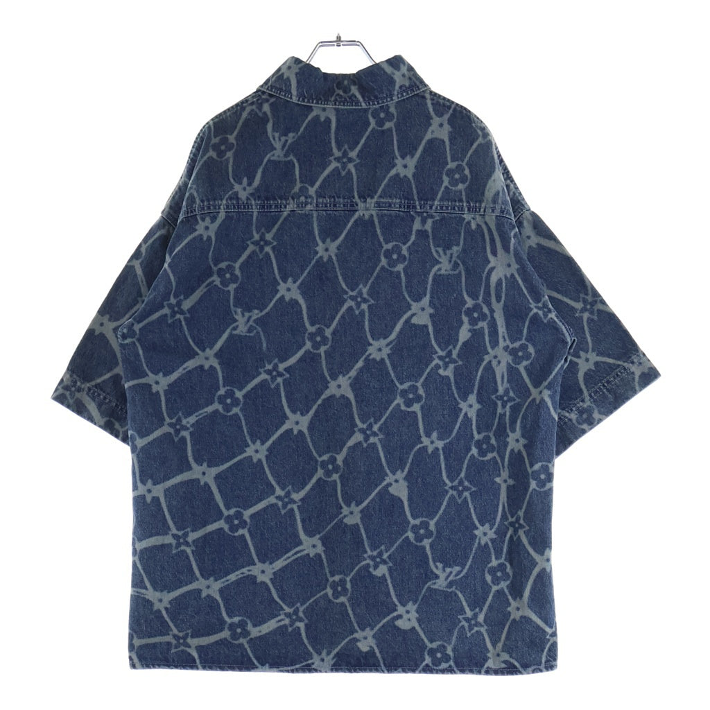 LOUIS VUITTON 半袖ミニワンピース 36 LOUIS VUITTON(ルイヴィトン) MONOGRAM SHORT DENIM SHIRT RM242MM KOE