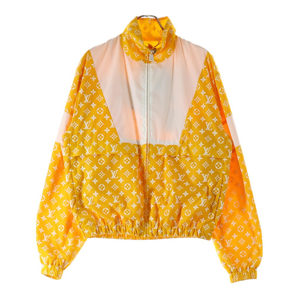 LOUIS VUITTON(ルイヴィトン) 24AW MONOGRAM PRINT TECHNICAL TRACK JACKET モノグラムプリントテクニカルトラックブルゾン ナイロンジャケット イエロー/ホワイト RM242M MJW HRB83W