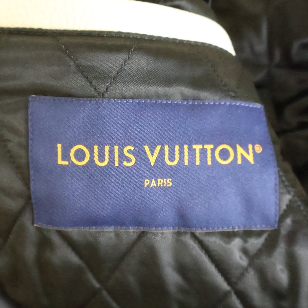 LOUIS VUITTON(ルイヴィトン) 24SS LEATHER NYLON VARSITY JACKET RM241M BQV HQL02E シグネチャー バーシティー アームダミエロゴ スタジアムジャケット ナイロン/レザー