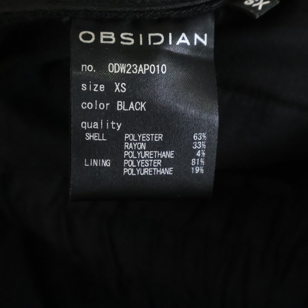 NO BRAND(ノーブランド) OBSIDIAN オブシディアン ストライプ イージーパンツ ブラック