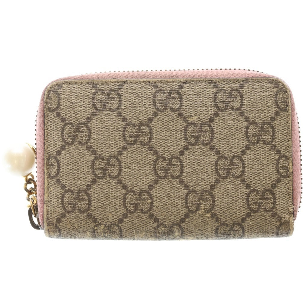 GUCCI(グッチ) GGスプリーム コインケース 小銭入れ ピンク/ベージュ レディース