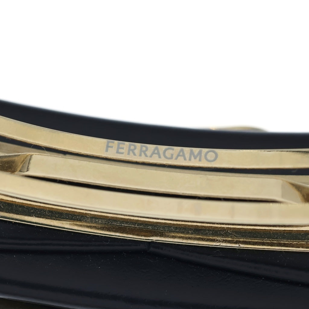 FERRAGAMO(フェラガモ) リボンバレッタ ヘアアクセサリー ブラック/ゴールド 340421 771551 レディース