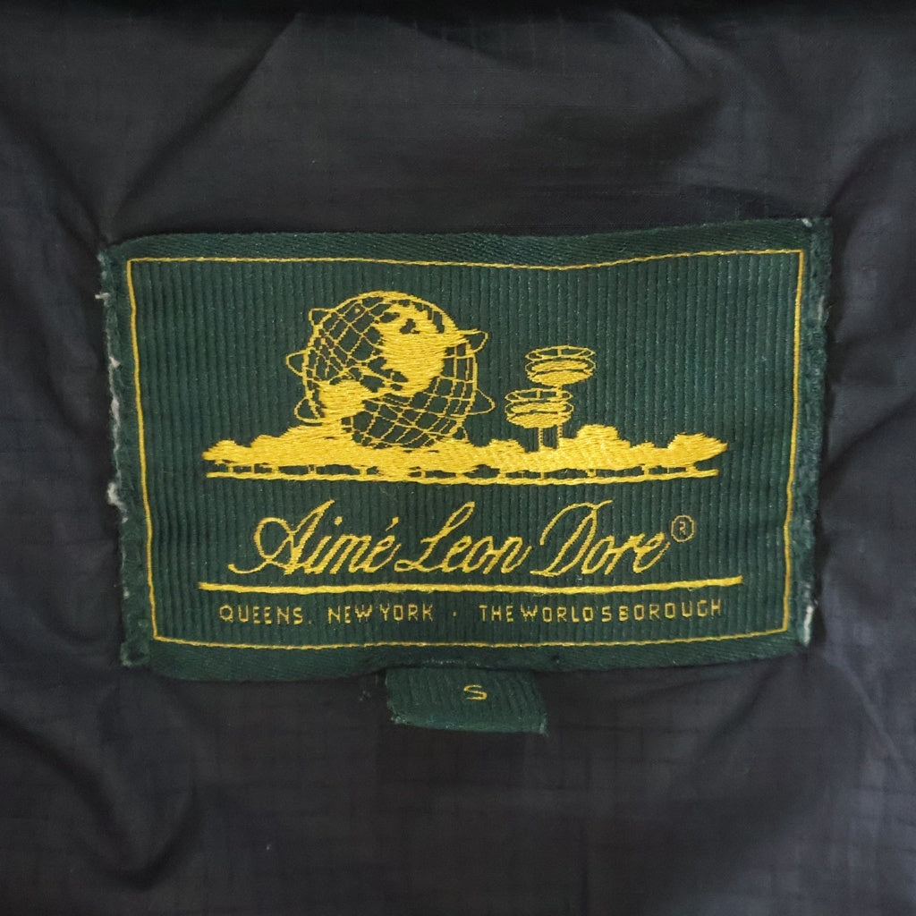 Aime Leon Dore(エメレオンドレ) フロントロゴ刺繍 ダウンジャケット ブラック