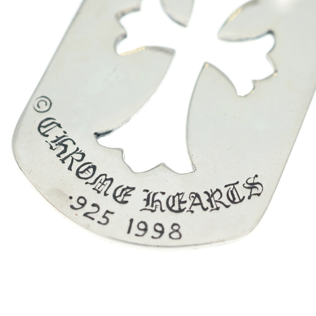 CHROME HEARTS(クロムハーツ) D TAG LRG CO CRS カットアウトクロスドッグタグ ラージ ペンダントトップ シルバー BCA239