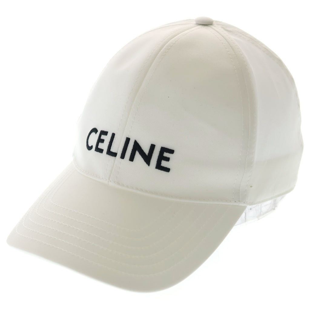 CELINE(セリーヌ) Logo Baseball Cap ロゴ刺繍 ベースボールキャップ 帽子 ホワイト 2AUS9969P レディース